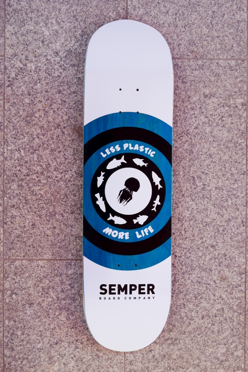 Deck Semper Skateboards Sealife blue size 8.325