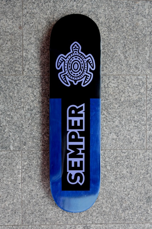 Semper Skateboards Turtle blue size 8.0